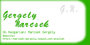 gergely marcsek business card